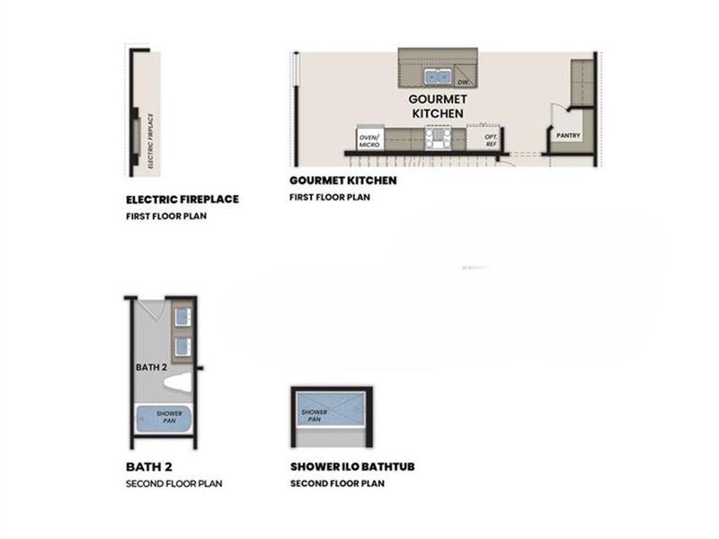 2D floor plan layout of this home in The Bluffs, Canton, GA (Image 4).