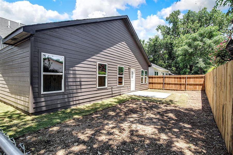 Exterior details and patio area of a home in , Fort Worth (Image 2). Exterior details and patio area of a home in , Fort Worth (Image 2).
