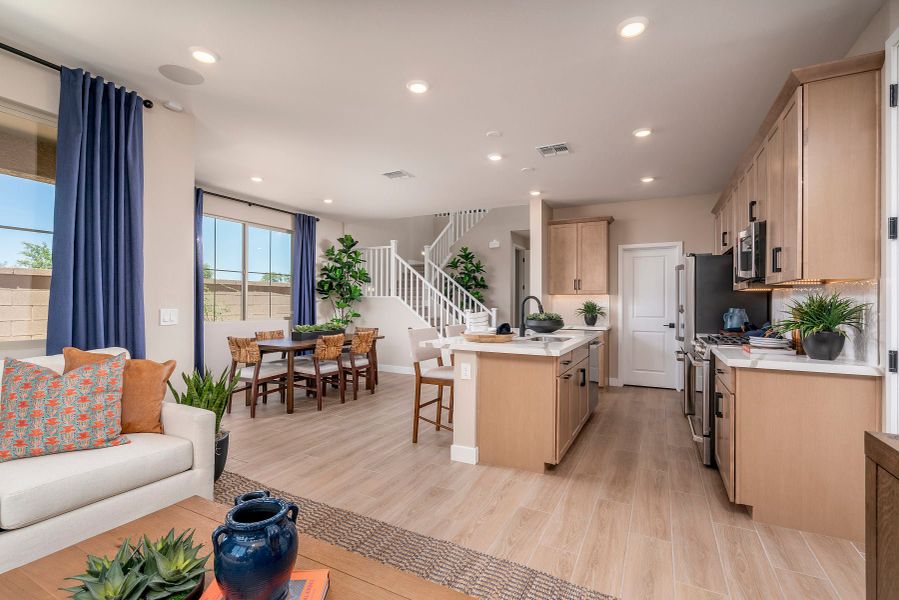 Representative furnished interior of a home built from the 2 by Risewell Homes in Bella Storia, Gilbert (Image 6). Representative furnished interior of a home built from the 2 by Risewell Homes in Bella Storia, Gilbert (Image 6).