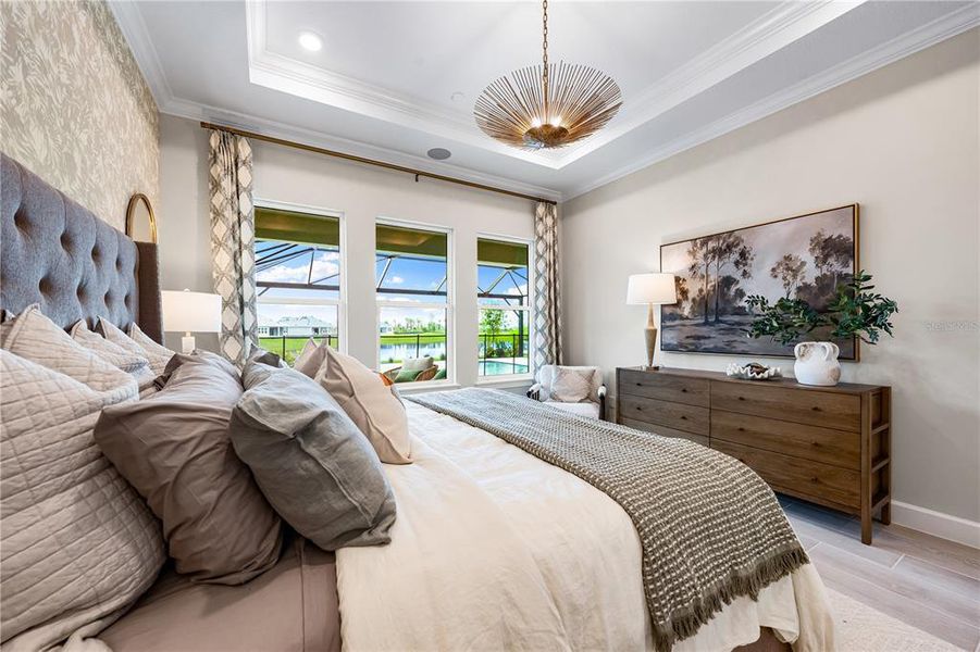 Furnished interior view inside a new home in Esplanade at Skye Ranch, Sarasota (Image 29).