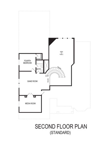 2D floor plan layout for the Brenton R (Standard) by First Texas Homes in Summit Parks, DeSoto, TX (Image 4).