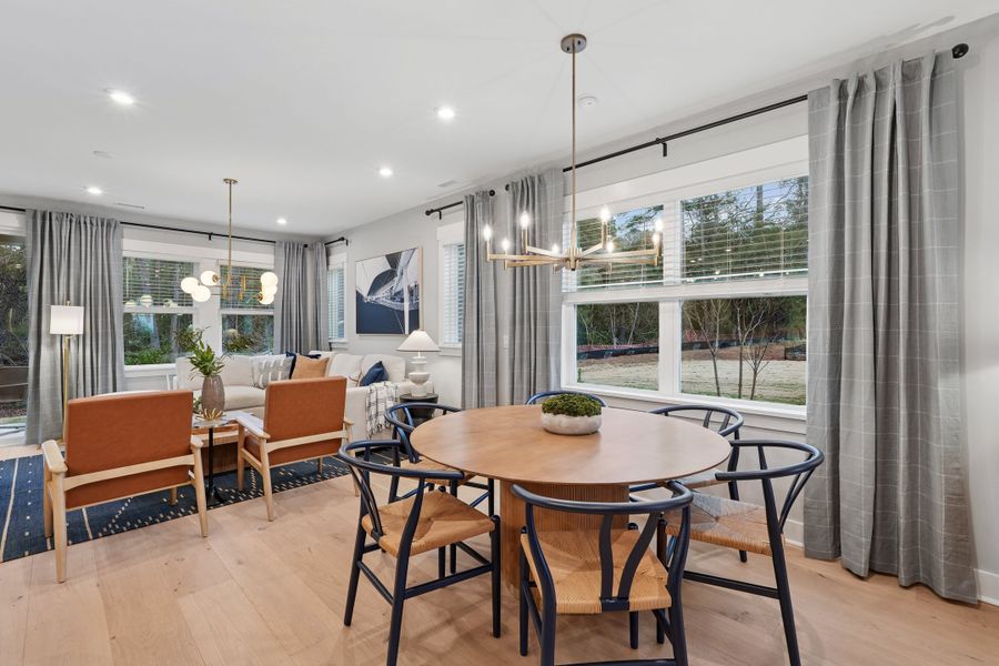 Representative furnished interior of a home built from the Ellis by Tri Pointe Homes in The Townes at Willow Park, Cary (Image 3).