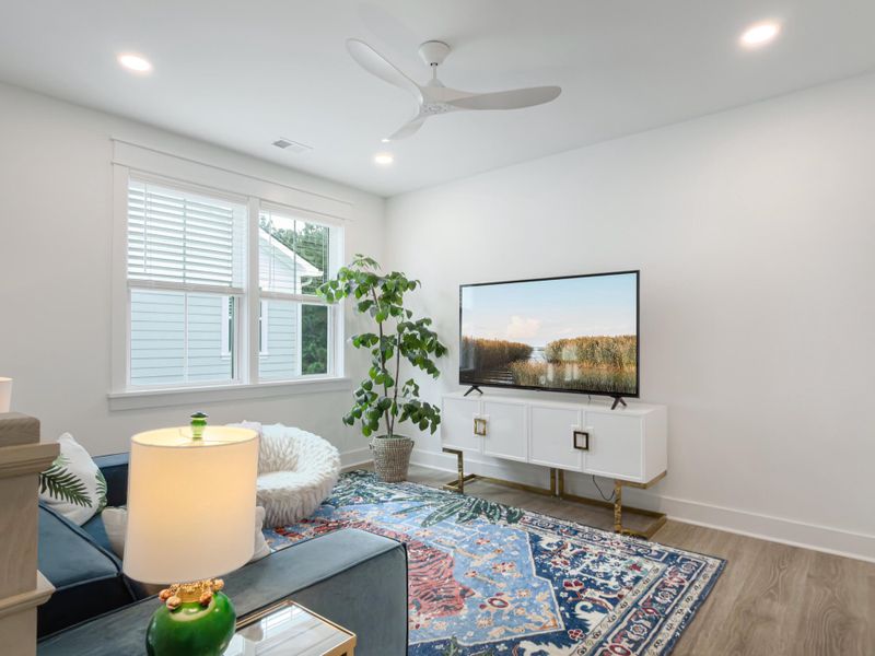 Furnished interior view inside a new home in Overlook at Copahee Sound, Awendaw (Image 52).