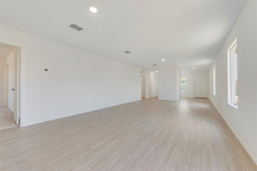 Spare room featuring light hardwood / wood-style flooring