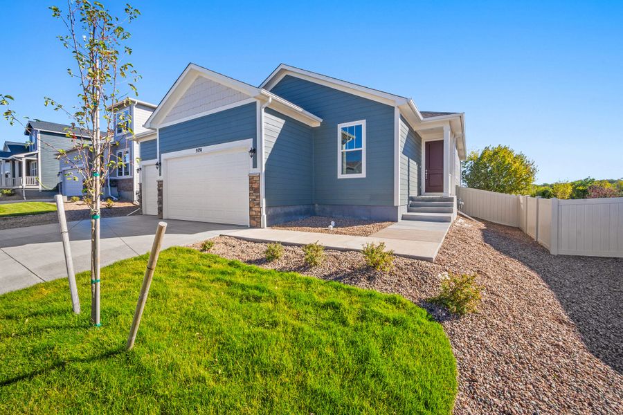 Exterior details and patio area of a home in Aspen Ranch, Fountain (Image 19).