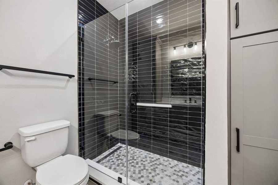 Full bath with a stall shower Full bath with a stall shower