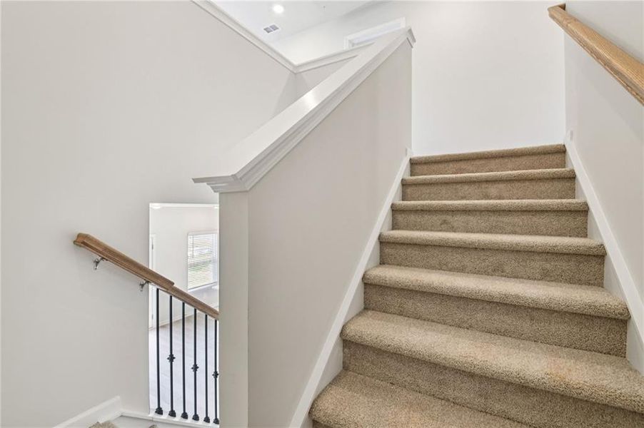 Spacious, unfurnished interior of a new home in Creekside at Oxford Park, Fairburn (Image 46). Spacious, unfurnished interior of a new home in Creekside at Oxford Park, Fairburn (Image 46).