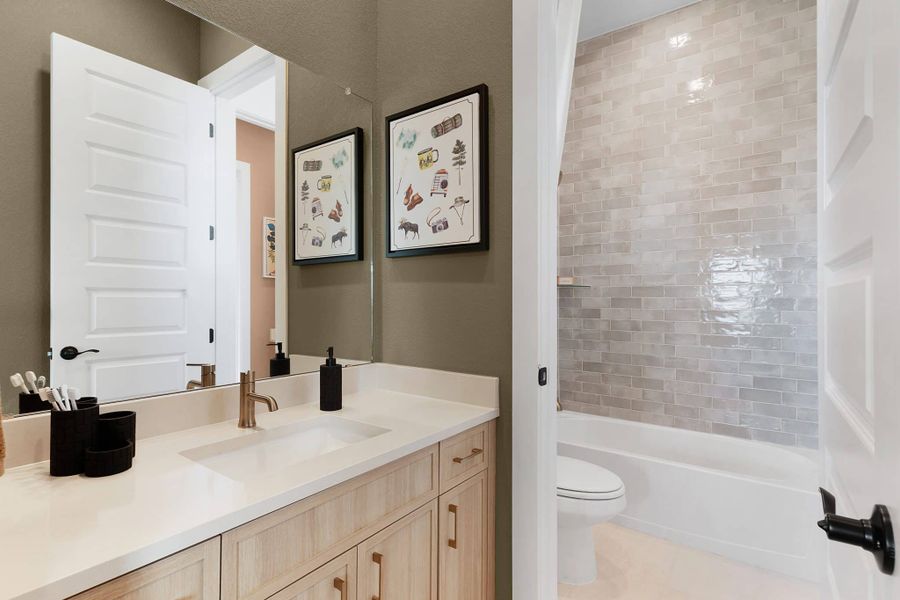 Furnished interior view inside a new home in Lariat, Liberty Hill (Image 14).