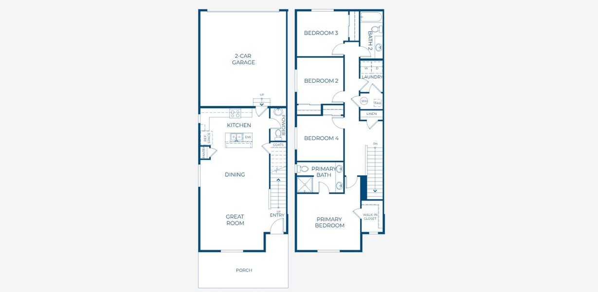 2D floor plan layout for the Acadia by Risewell Homes in Pintail Commons at Johnstown Village, Johnstown, CO (Image 3). 2D floor plan layout for the Acadia by Risewell Homes in Pintail Commons at Johnstown Village, Johnstown, CO (Image 3).