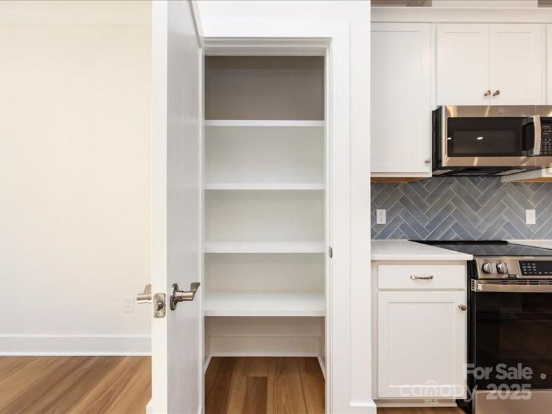 Upgraded Pantry Shelving- Built to be both beautiful and functional Upgraded Pantry Shelving- Built to be both beautiful and functional
