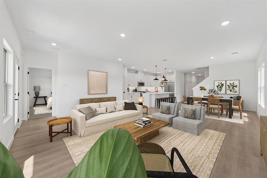 Furnished interior view inside a new home in Aspire at Noble Ridge, Howe (Image 13). Furnished interior view inside a new home in Aspire at Noble Ridge, Howe (Image 13).