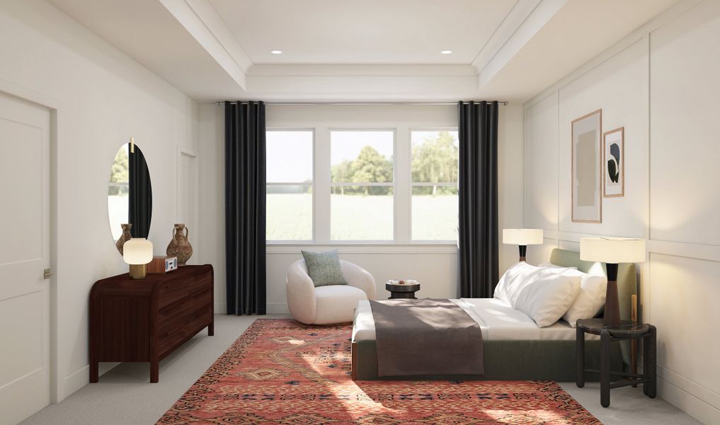 Representative furnished interior of a home built from the Geneva by K. Hovnanian® Homes in Lakeview, Waller (Image 12).