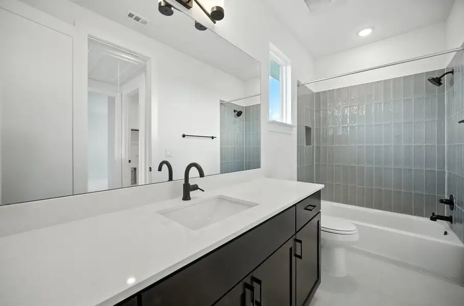 Furnished interior view inside a new home in Foxfield, Austin (Image 6). Furnished interior view inside a new home in Foxfield, Austin (Image 6).