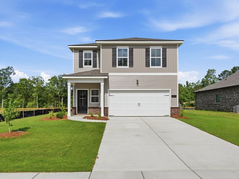 Representative exterior photo of a completed home built from the The Russell A by Davidson Homes LLC in Bailey Park, Fayetteville, TN (Image 21). Representative exterior photo of a completed home built from the The Russell A by Davidson Homes LLC in Bailey Park, Fayetteville, TN (Image 21).