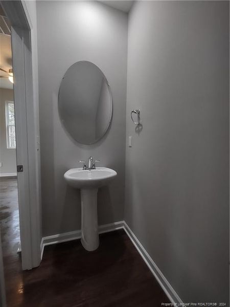 Powder room on first floor