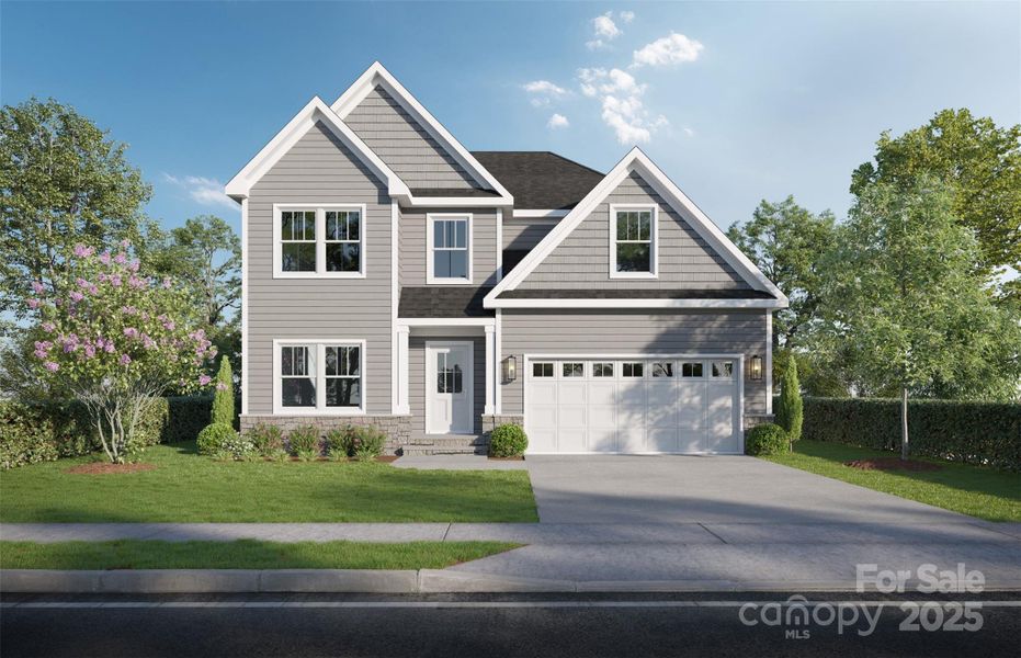 Front exterior of a new home in , Kannapolis, NC, highlighting curb appeal (Image 1).