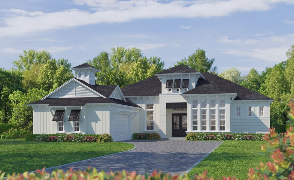 Representative exterior photo of a completed home built from the Egret VIII - Pinnacle Series | 80' Wide Lots by ICI Homes in Amelia National, Fernandina Beach, FL (Image 4).