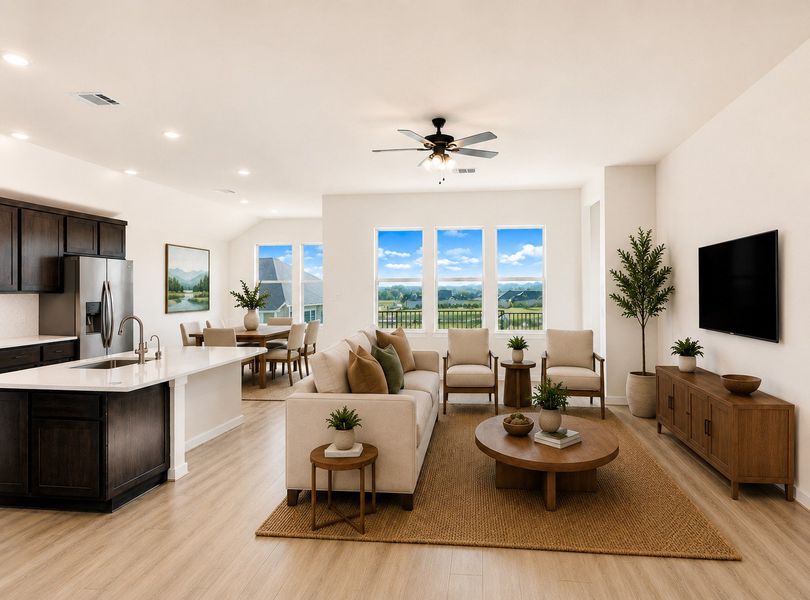 Furnished interior view inside a new home in The Colony, Bastrop (Image 4).