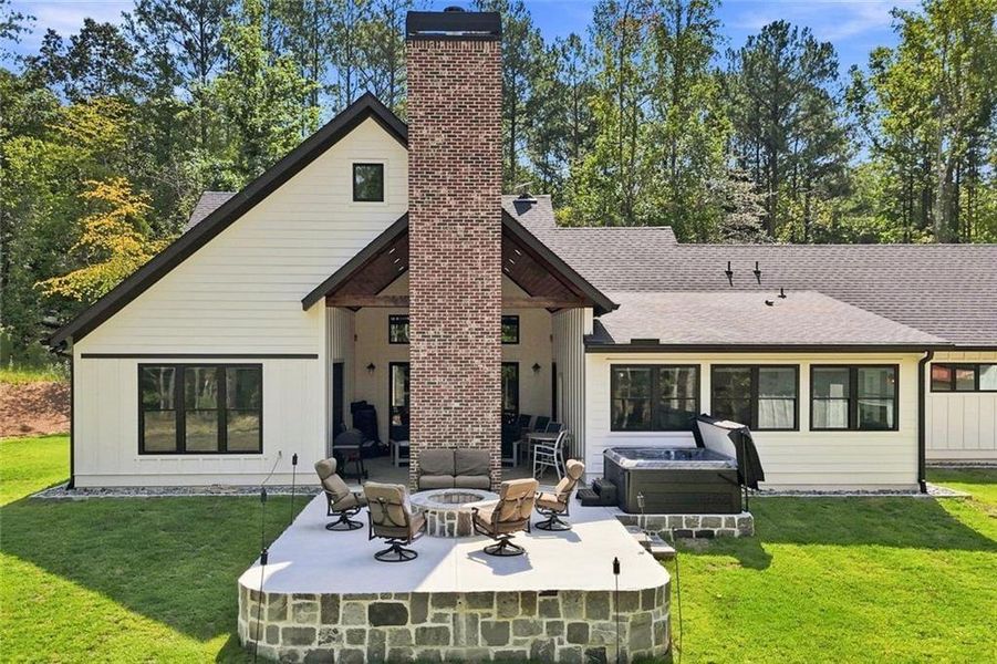 Exterior details and patio area of a home in , Canton (Image 35).