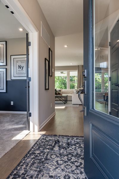 Furnished interior view inside a new home in Bridle Run, Louisville (Image 2). Furnished interior view inside a new home in Bridle Run, Louisville (Image 2).