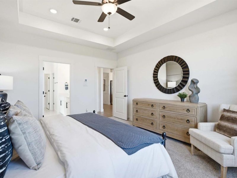 Furnished interior view inside a new home in Mercer Meadows, Royse City (Image 17).