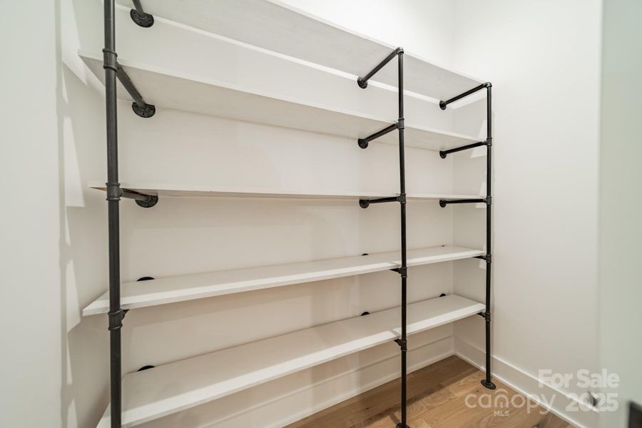 Enjoy an oversized Walk-in Pantry