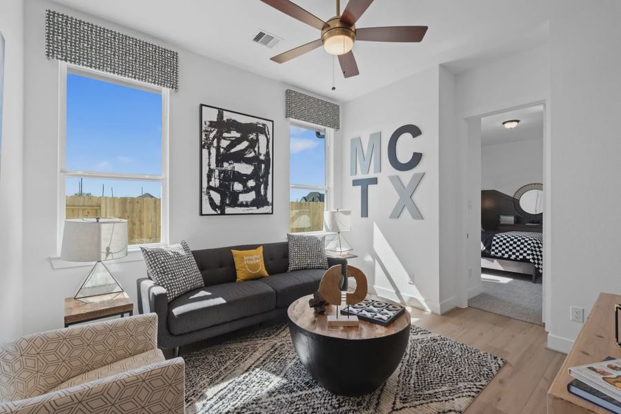 Representative furnished interior of a home built from the Orlando by Chesmar Homes in Brookewater 45's, Rosenberg (Image 14).