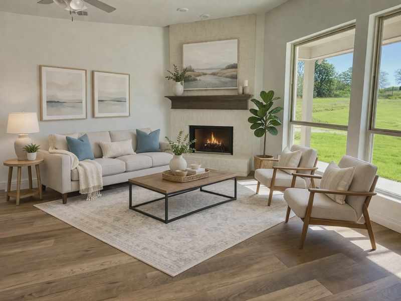 Representative furnished interior of a home built from the Hudson III by Cheldan Homes in Terra Vista Estates, Springtown (Image 10).