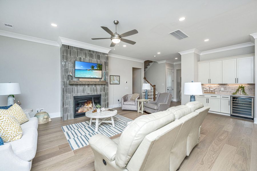 Furnished interior view inside a new home in Overlook at Copahee Sound, Awendaw (Image 9).
