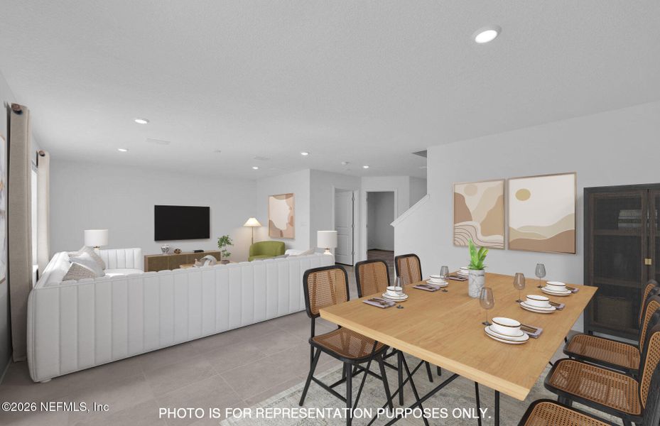 Furnished interior view inside a new home in Wells Landing, Jacksonville (Image 4).