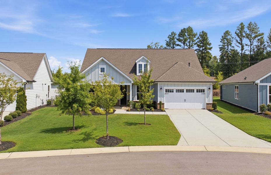 Representative exterior photo of a completed home built from the Stardom by Del Webb in Del Webb at Chatham Park, Pittsboro, NC (Image 21).