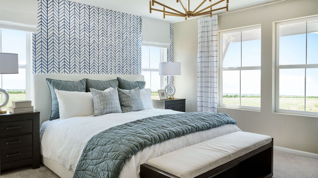 Furnished interior view inside a new home in The Aurora Highlands, Aurora (Image 18).