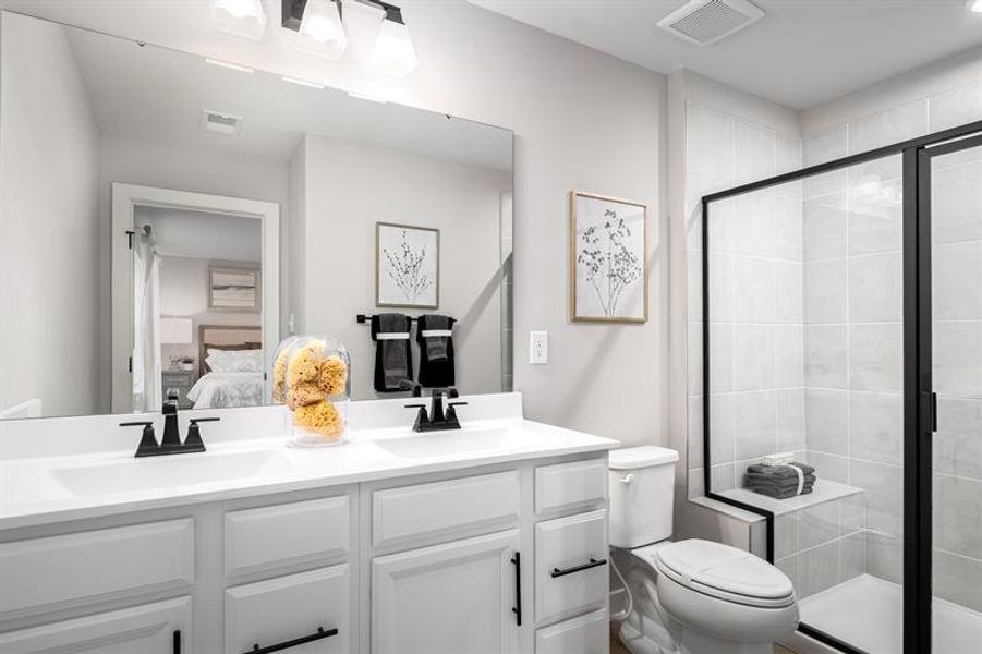 Representative furnished interior of a home built from the Greenwood by Ryan Homes in Windsor Estates, Walhalla (Image 15).
