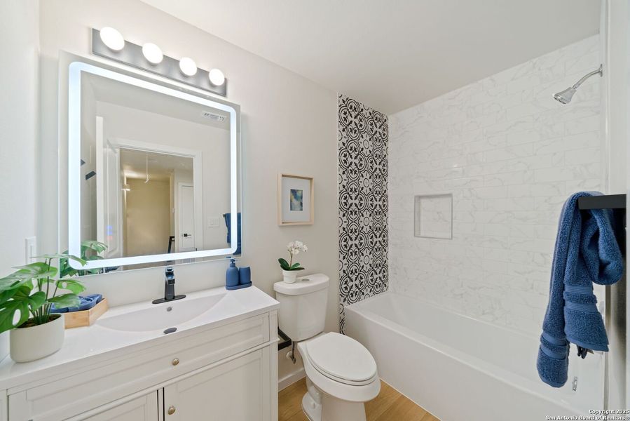 Furnished interior view inside a new home in , San Antonio (Image 17). Furnished interior view inside a new home in , San Antonio (Image 17).