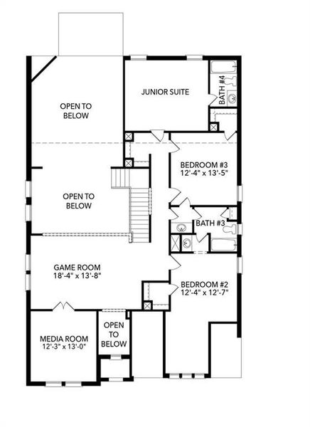 2D floor plan layout of this home in Timberbrook, Justin, TX (Image 6).