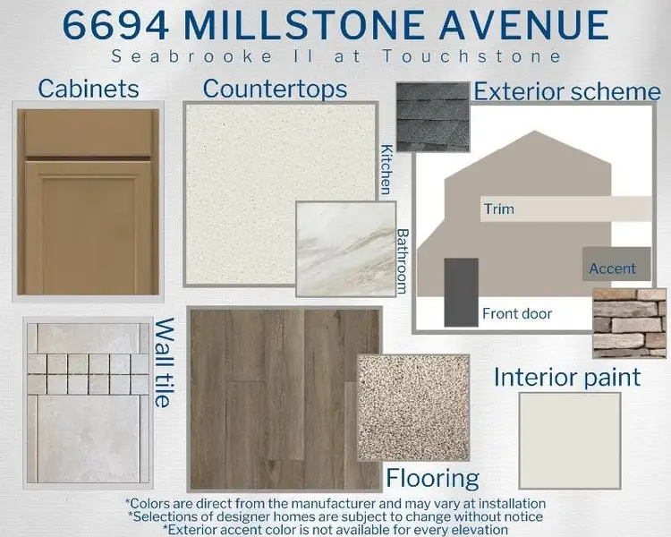 Seabrooke II - Colors For This Home Seabrooke II - Colors For This Home