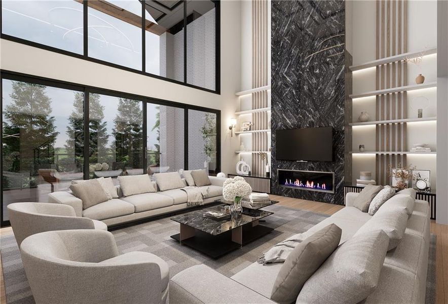 Furnished interior view inside a new home in , Atlanta (Image 11).