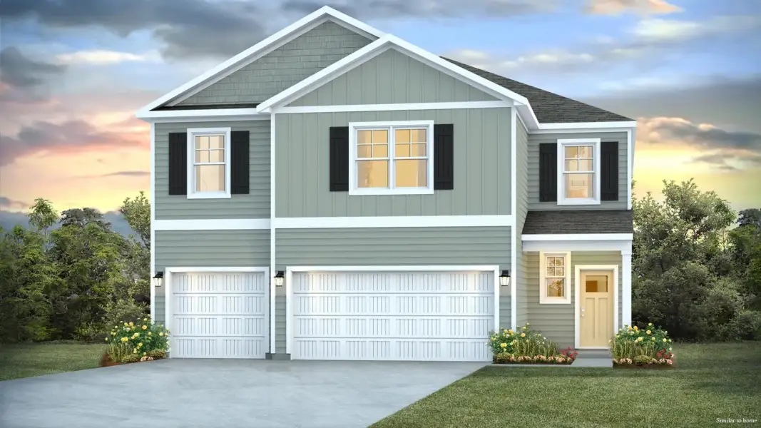 Representative exterior photo of a completed home built from the Guilford by D.R. Horton in Brookside, Richlands, NC (Image 5).