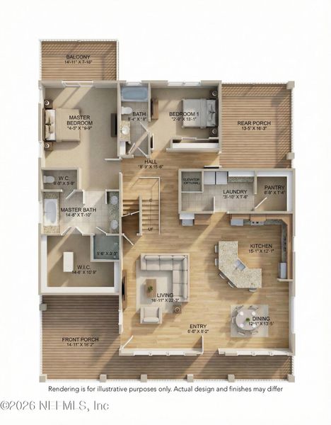 2D floor plan layout of this home in , Jacksonville, FL (Image 4).