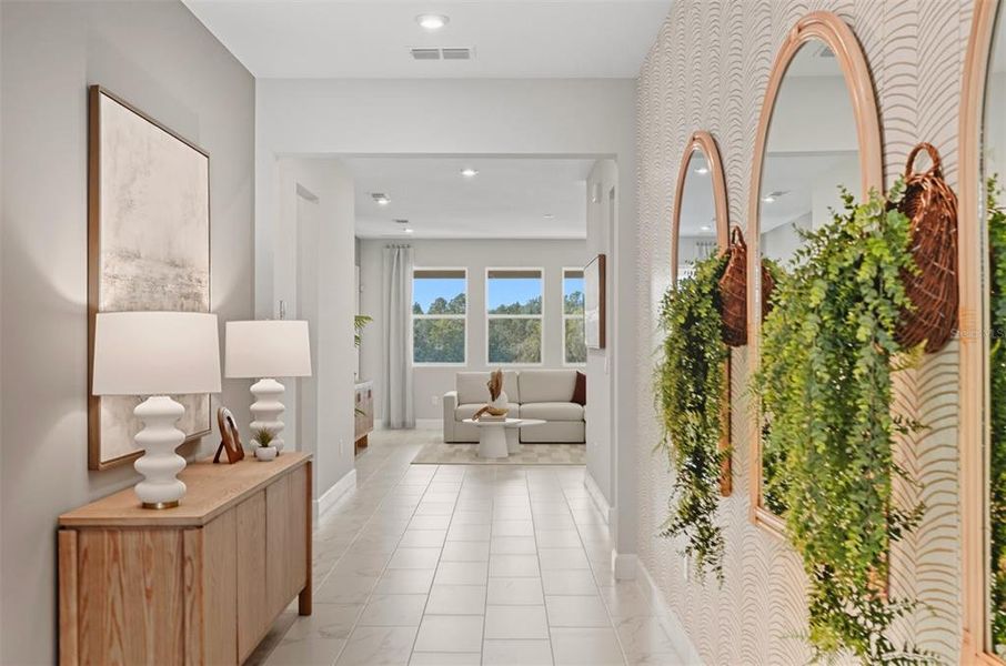 Furnished interior view inside a new home in Waterbrooke, Clermont (Image 5). Furnished interior view inside a new home in Waterbrooke, Clermont (Image 5).