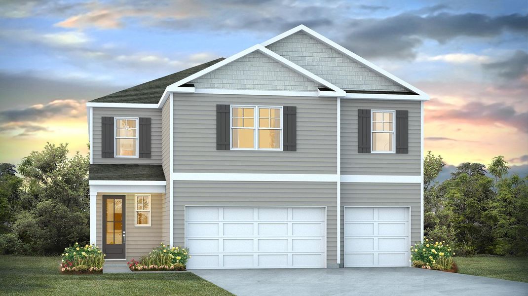 Representative exterior photo of a completed home built from the Glencoe by D.R. Horton in Lake Tide Summit, Chapin, SC (Image 2). Representative exterior photo of a completed home built from the Glencoe by D.R. Horton in Lake Tide Summit, Chapin, SC (Image 2).