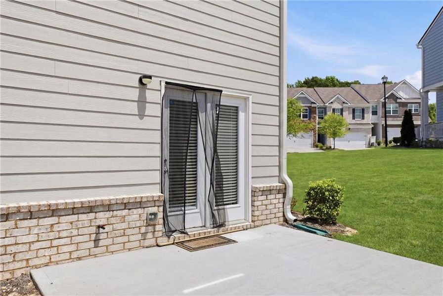 Exterior details and patio area of a home in , Buford (Image 3).