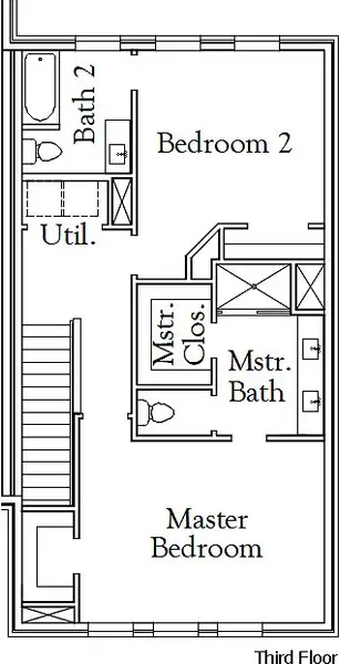 2D floor plan layout for the The Wild Card by Coventry Homes in Townhomes at Ballpark, Arlington, TX (Image 3). 2D floor plan layout for the The Wild Card by Coventry Homes in Townhomes at Ballpark, Arlington, TX (Image 3).