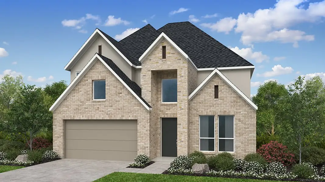Representative exterior photo of a completed home built from the Sullivan by Taylor Morrison in Blue Creek Trails, Richmond, TX (Image 2). Representative exterior photo of a completed home built from the Sullivan by Taylor Morrison in Blue Creek Trails, Richmond, TX (Image 2).