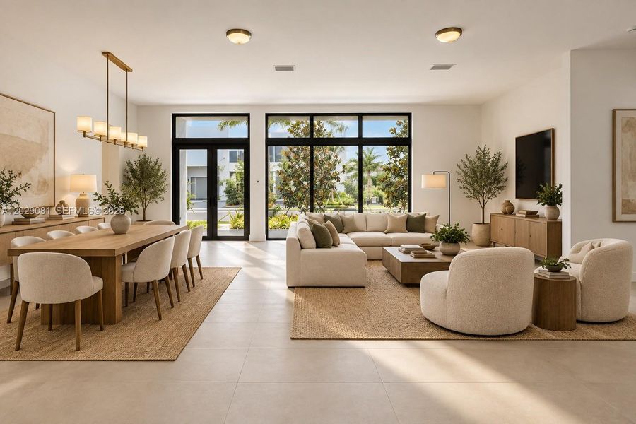 Furnished interior view inside a new home in , Weston (Image 11).
