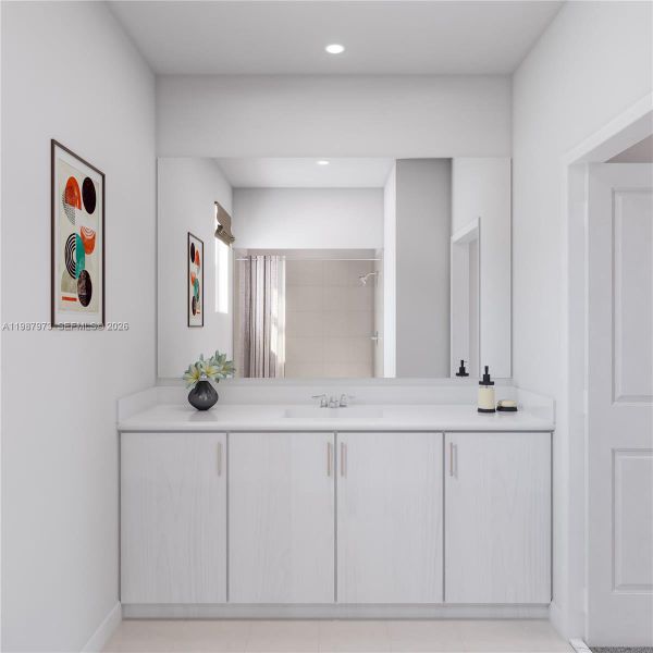 Furnished interior view inside a new home in Acacia Groves, Miami (Image 8). Furnished interior view inside a new home in Acacia Groves, Miami (Image 8).