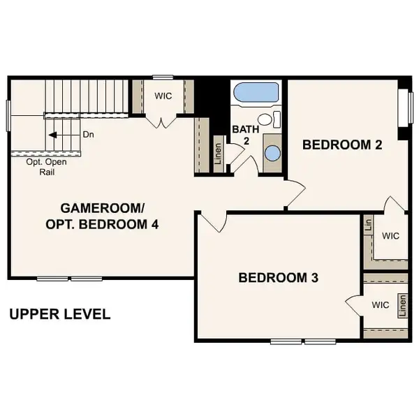 2D floor plan layout of this home in Fulshear Lakes, Fulshear, TX (Image 3).