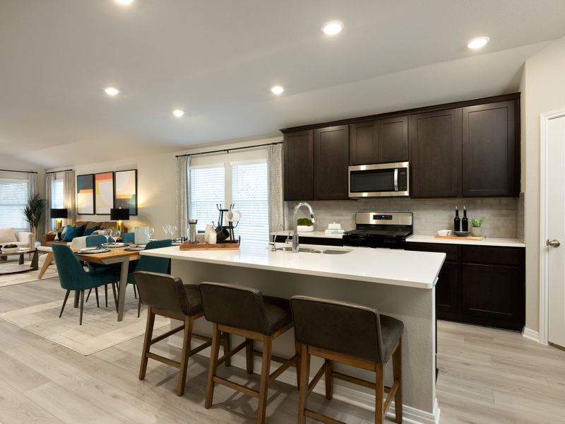 Furnished interior view inside a new home in Lexington Parke, Del Valle (Image 3).