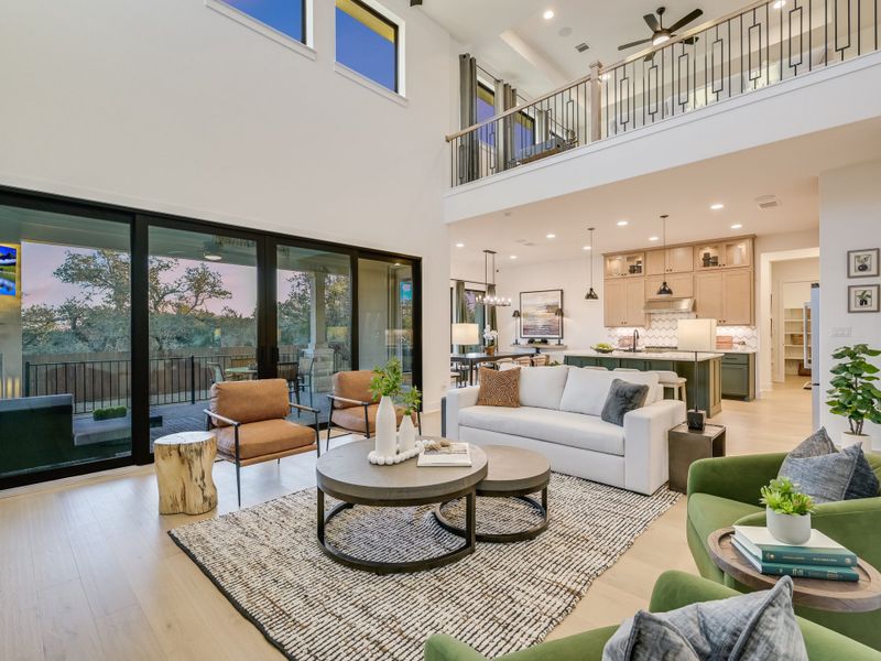 Representative furnished interior of a home built from the Topaz II by Giddens Homes in Riverstone, Georgetown (Image 8).