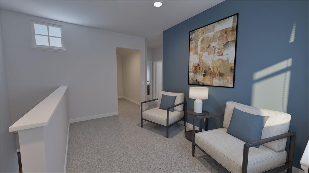 Furnished interior view inside a new home in The Porch at Du Pre, Buda (Image 2). Furnished interior view inside a new home in The Porch at Du Pre, Buda (Image 2).